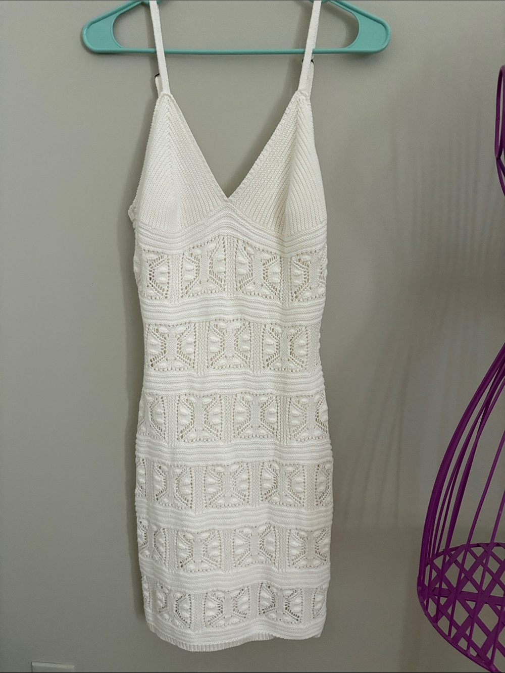 Olive & Oak Ivory Women's Crocheted Dress